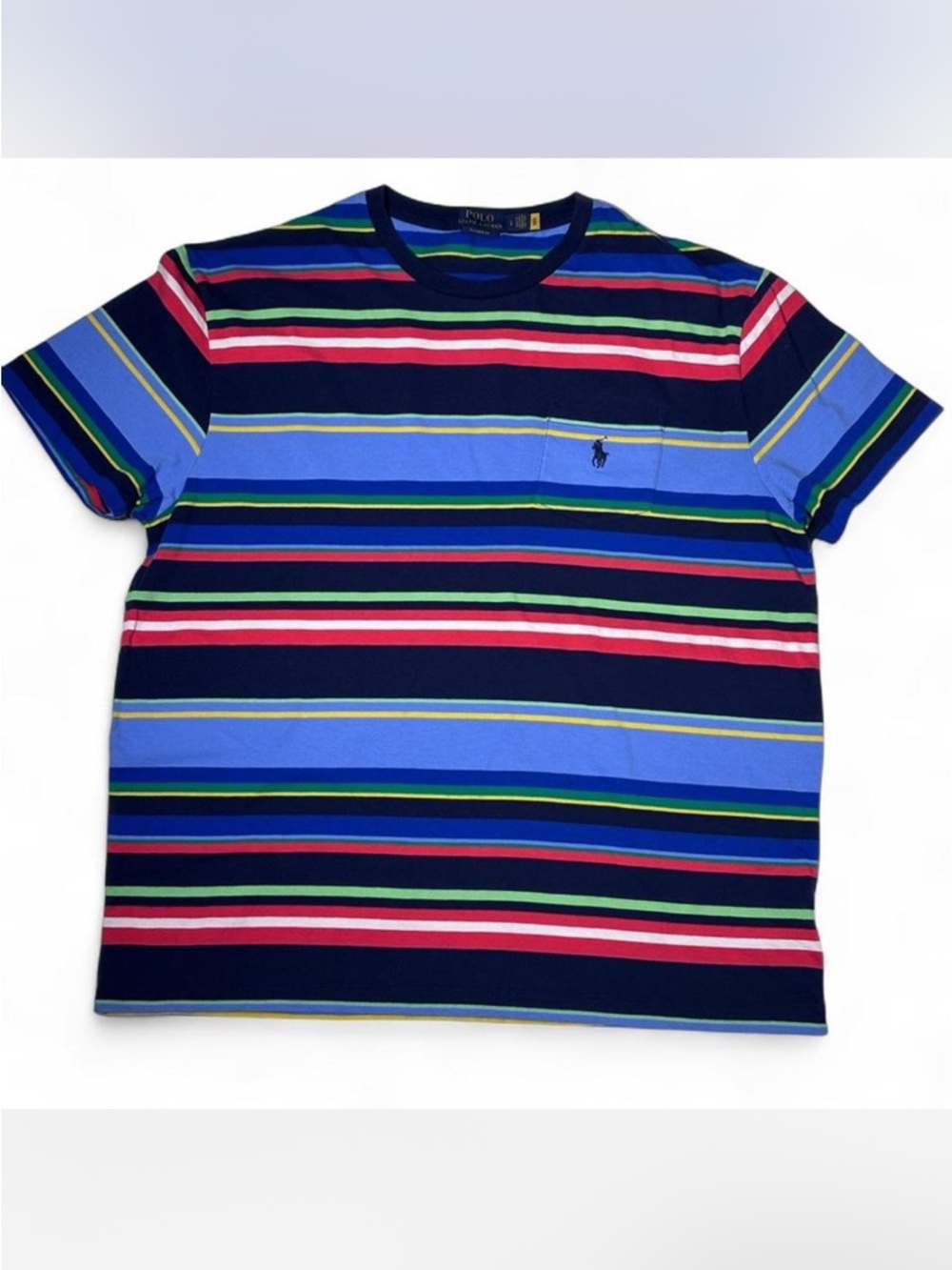 RALPH LAUREN POLO STRIPE SHIRT LARGE MENS